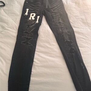 AMIRI Black Skinny Distressed Jeans